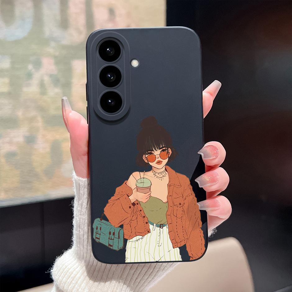 For Samsung Galaxy S26 Plus Ultra Case Pretty Sweet Girls Liquid Silicone Bumper Cover For SamsungS26 Ultra GalaxyS26Plus Fundas