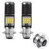 H6 P15D Motorcycle Head Bulb, 24 LED Super Bright 2835 30SMD Chip, P15D