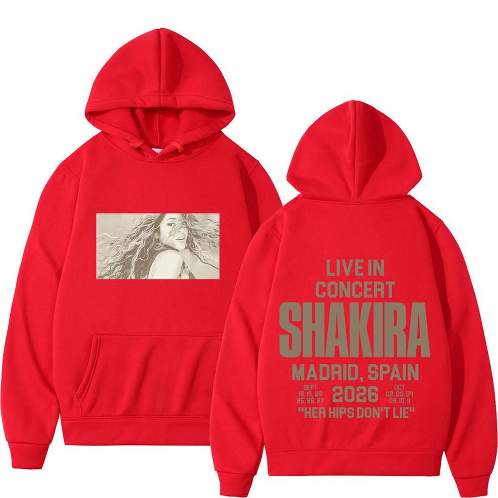 Shakira Las Mujeres Ya No Lloran 2026 Tour Print Hoodie Unisex Fashion Sweatshirt Casual Loose Vintage Oversized Pullover