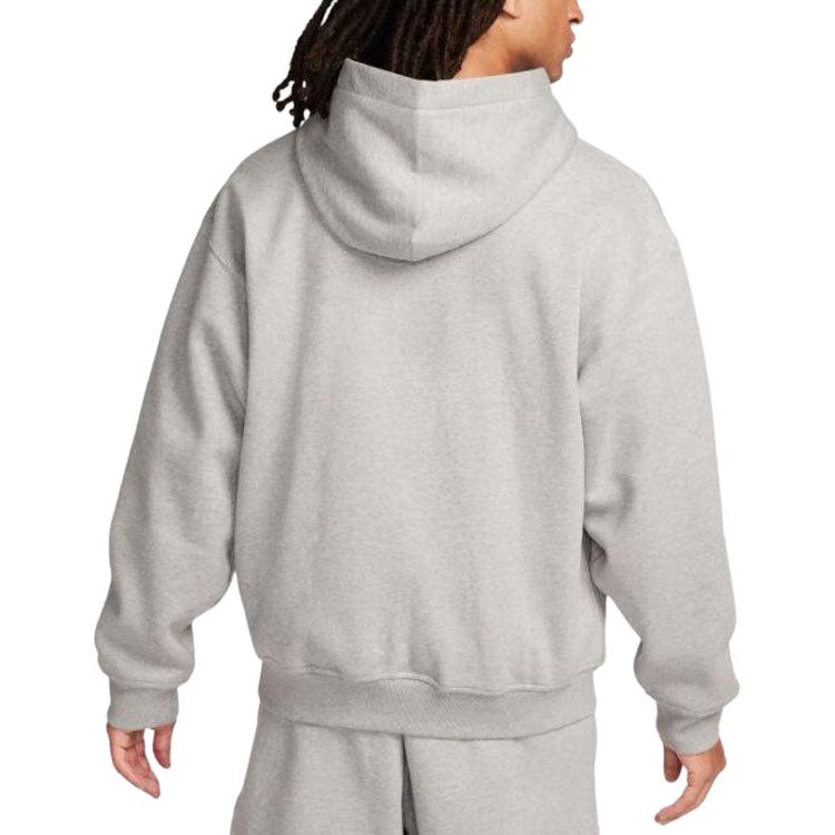 Nike Solid Color Hooded Pullover Long Sleeve Sweatshirt Men Tops Grey FN3348-063