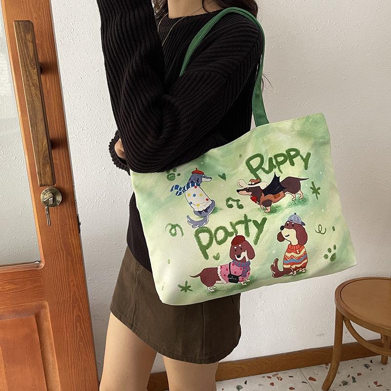 

Женская сумка сумка-тоут новая сумка на плечо модная сумка с принтом сумка большой вместимости зелёный