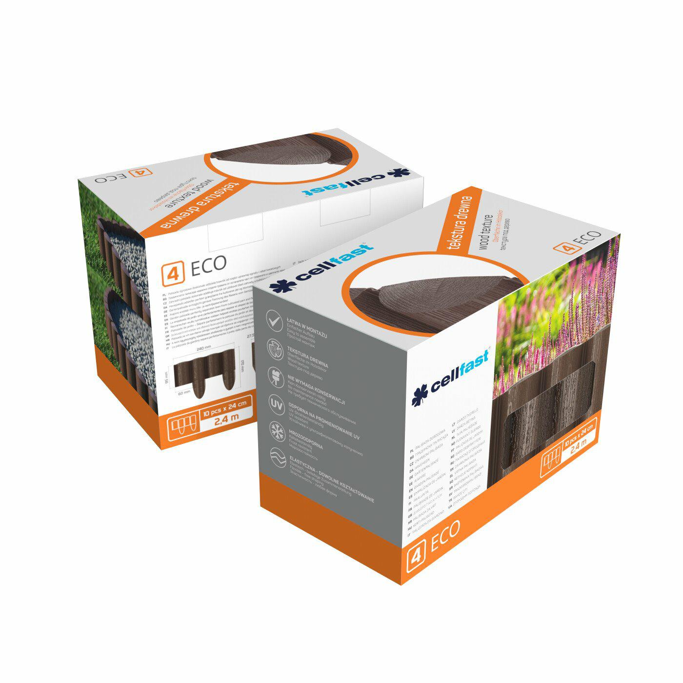 Cellfast - tuinpalissade - UV-bestendig - 2.4m - Antraciet