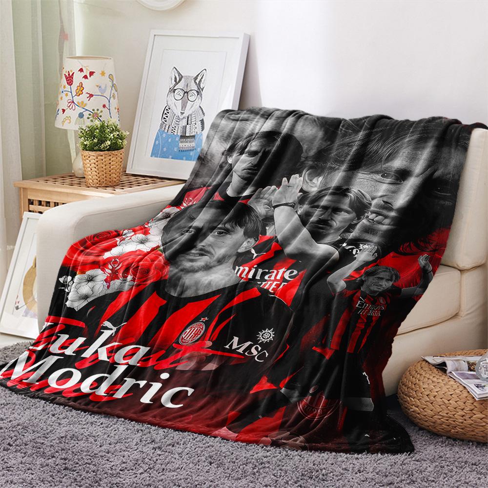 AC Milan Print FlAannel Blanket, High quality Comfortable for All Seasons, Home Decor, Warmth and Comfort