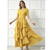 Boho Chic Summer Vacation Dress Women Flowy Tiered Ruffles Maxi Dress Casual Beachwear Loose Fit Holiday Dress