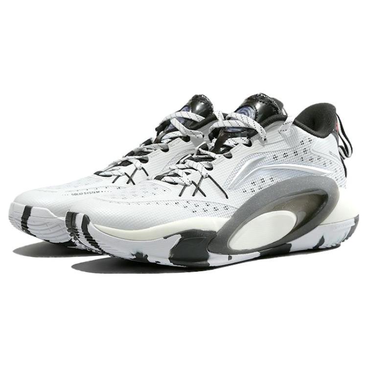 New LiNing Cushioning Wear Resistant Mid Top Basketball Shoes Men's Black ABPS047-1