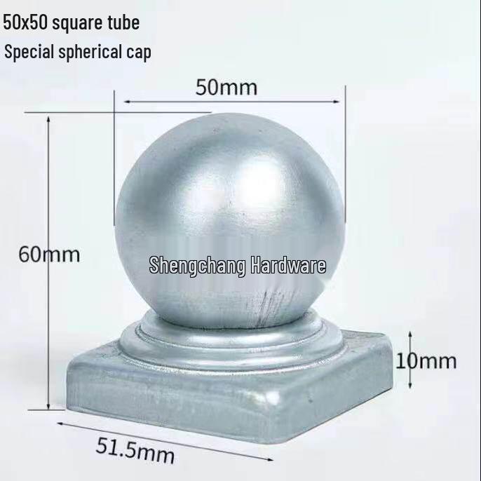 Wrought Iron Hollow Decorative Staircase Post Cap - Round Handrail Ball for Railing Fence Accessories