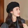 Stretchy Fleece Beanie Hat Knitted Ladies Cap Winter Warm Women's Beret Cap  for Autumn and Winter