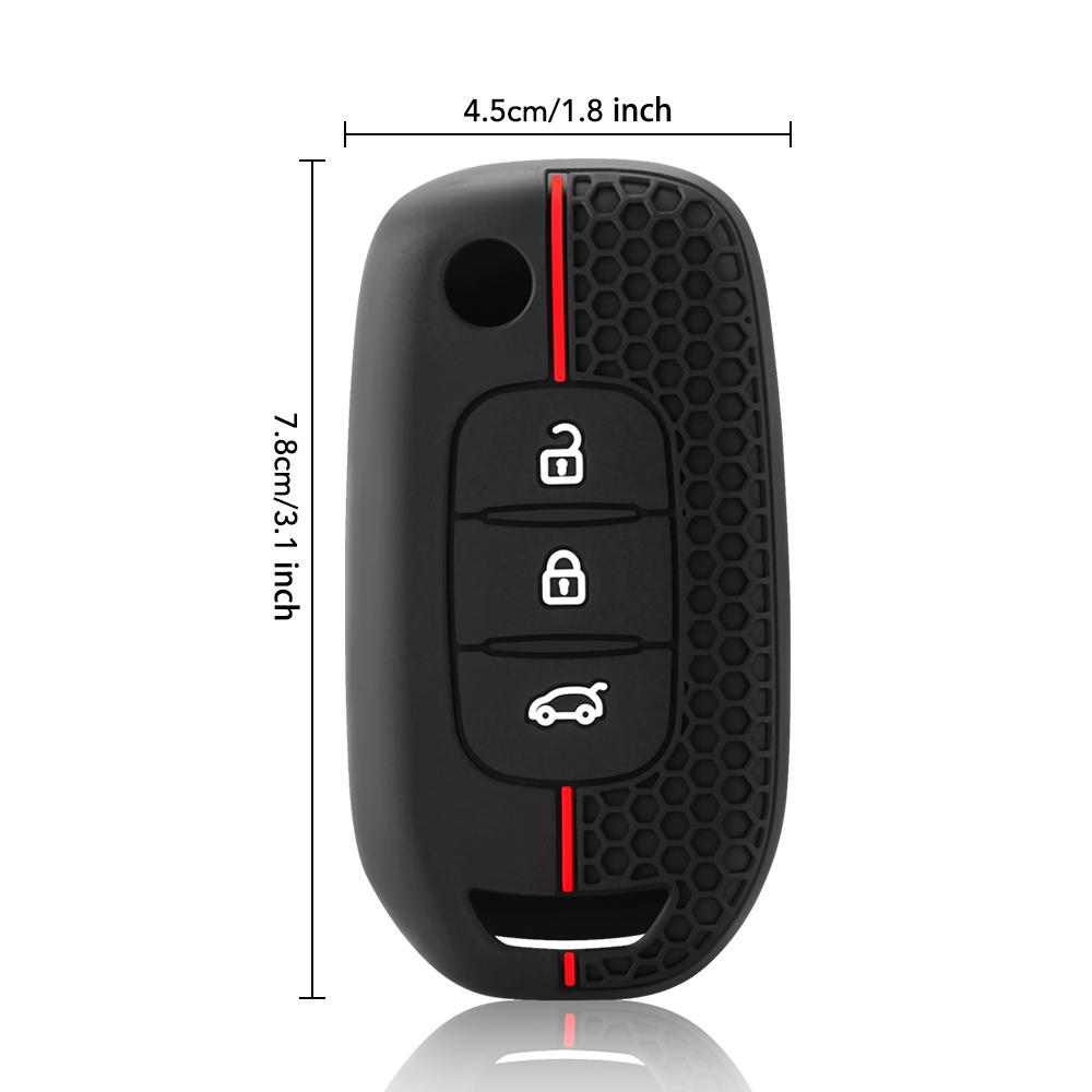 Silikonový obal na klíč od auta pro Renault Kwid 2023 Kadjar Captur Megane Sandero Stepway Logan Clio 5 2022 Arkana 2020 2021
