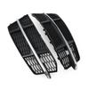 Front Bumper Lower Grille Grill 4G0807681AN 4G0807682AN Fit for A6 C7 S-Line 2016-2018 Black Chrome