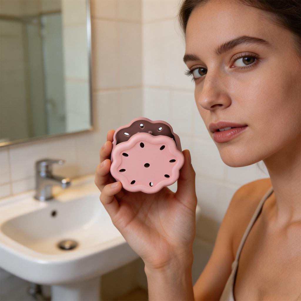 Silicone Shower Steam Holder Hanging Shower Steam Rack Bath Bomb Holder with Ventilation Holes for Bathroom Use