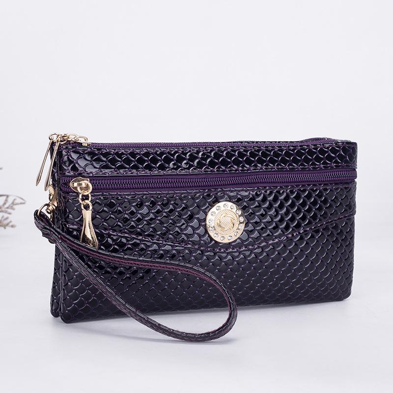 New crossbody clutch bag women's dual-purpose small bag double zipper multi-function women's mobile phone bag