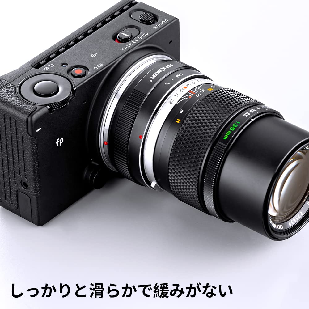 CONCEPT Objektivhalterungsadapter für Olympus SLR-Objektive an Leica manuellen Fokus K&F OM-L OM-Mount L-Mount Kameras,