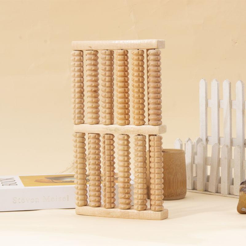 Wooden Foot Massager Roller Reflexology For Stress Fitness Health Care Feet Massage Roller Pain Relief