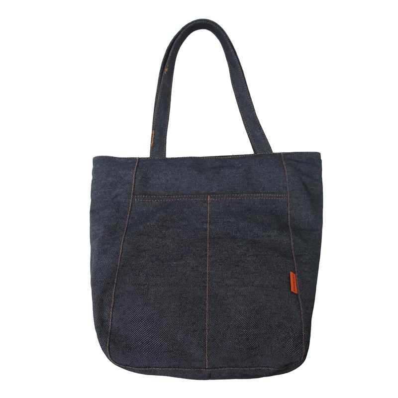 

Сумка через плечо для поездок на работу, большая вместимость, женская сумка для покупок, джинсовая сумка-тоут темно-синий
