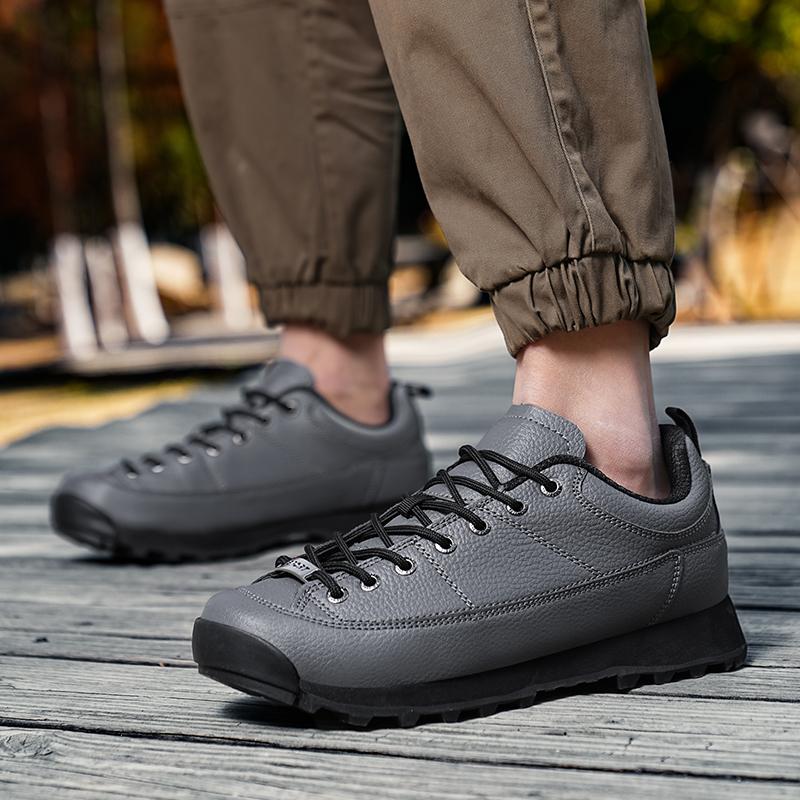 Casual Sneakers Men Shoes Anti-slip Low-top Lace-up Outdoor Hiking Shoes Men Walking Thick-soled Breathable Running Shoes Men