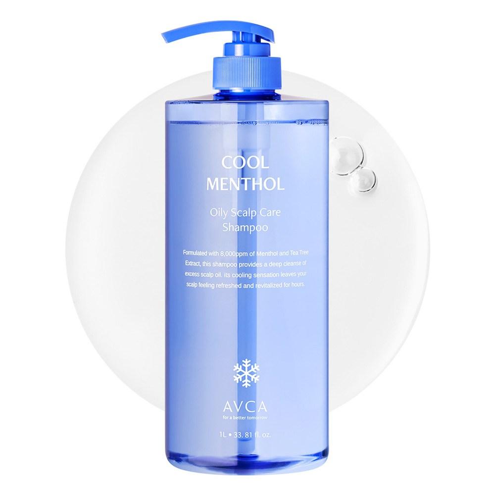 Abka Cool & Fresh Menthol Oily Scalp Care Shampoo 1 pcs 1L