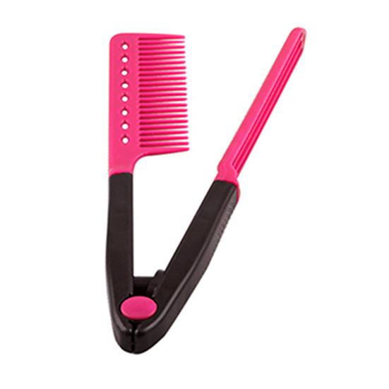 Женская мода V-образный выпрямитель для волос расческа DIY салон парикмахерский инструмент для укладки волос