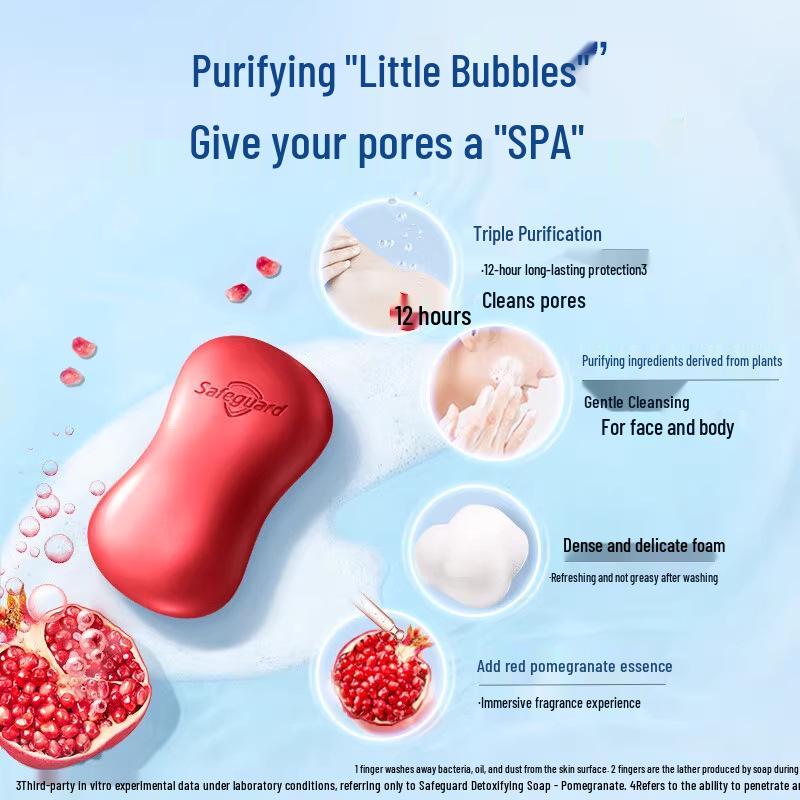 Jabón Familiar Safeguard Aroma a Granada – Aroma Duradero para Cara, Lavado de Manos y Baño