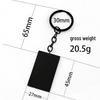 Stainless Steel Blank Rectangular Keychain - Laser-Printable Metal Keyring