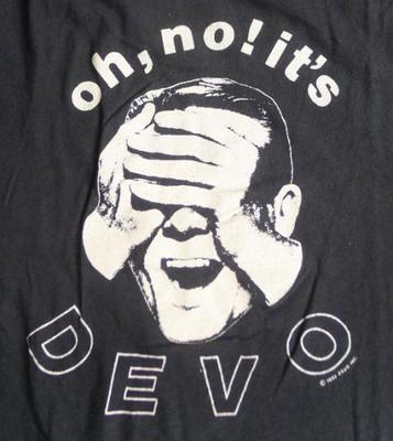 Vintage 1982 Oh No It's Devo Pop New Wave Band Black  Unisex T-Shirt