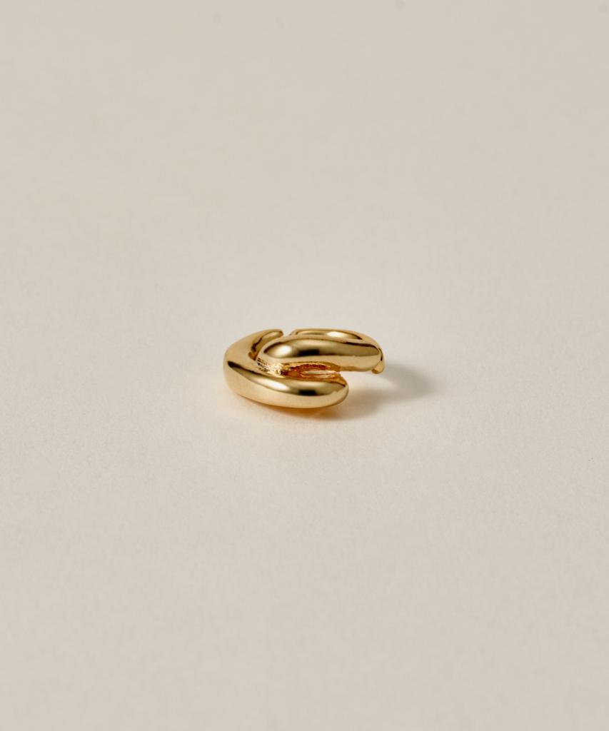 Novice Tokyo Spiral Open Hoop Ear Cuff / Gold
