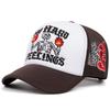 Popular New Breathable Mesh Hat Fire Skull Rose Love Street Skateboarding Hip Hop Hat Leisure Sports Sun Hat Baseball Hat