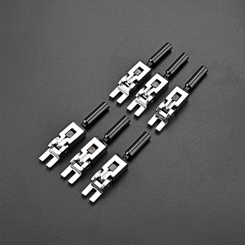 Tremolo Bridge 6 Roller Bridge Tremolo Saddles for Floyd Rose Electric Guitar Replacement Accessories Saddles, (Silver)