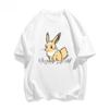 Pok Mon Creative Graffiti Collaboration Short Sleeve Tshirt for Parent Child Summer Cotton Half Sleeve Casual