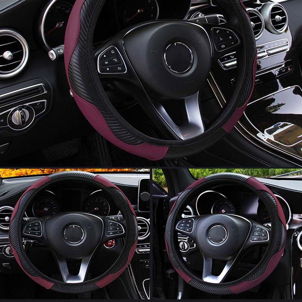 Fiber Car Steering Wheel Cover Interior Accessories Steering Wheel Protector Steering Wheel Sleeve