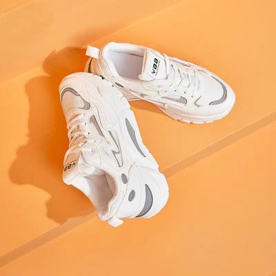 Platform Dad Shoes Female Ins Trendy Spring New White Shoes All-Match Height Increasing Student Leisure Sneaker