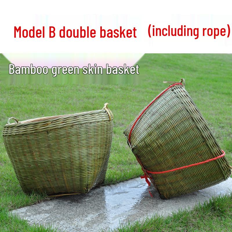 Zhuang Large Bamboo Woven Multi-Use Basket: Rice Washing, Grain Storage, Winnowing, Fruit Display, Event Decor