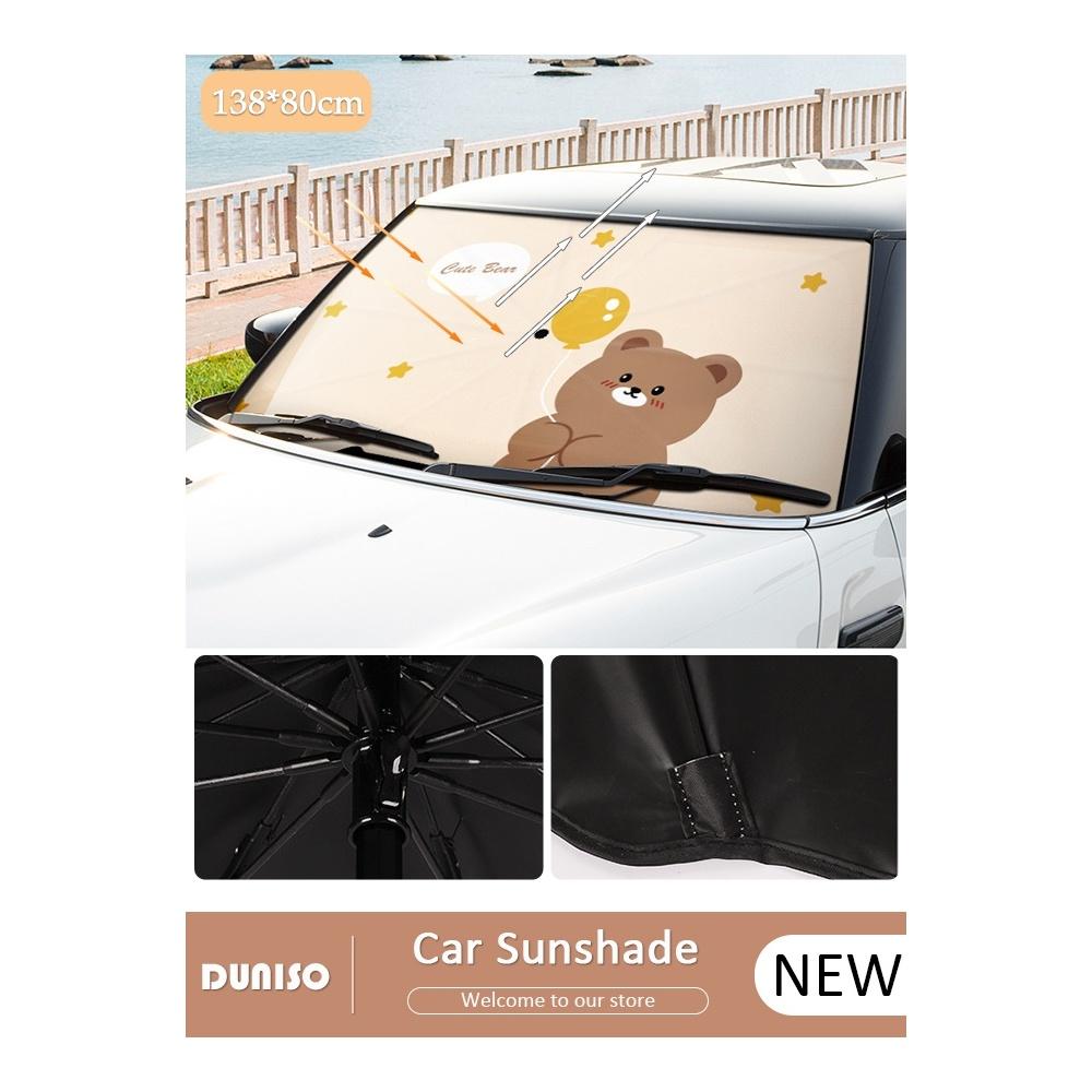 

Foldable Car Windshield Sunshade Umbrella with Cartoon Printing Pattern Protect Car from UV Rays and Heat Keeps Cars Cool Sunshade Cover for SUV Car