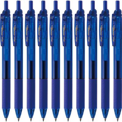 PENTEL Gel Ink EnerGel S Ballpoint Blue 10 Pens Pen, 0.7mm, Barrel, BL127-C,
