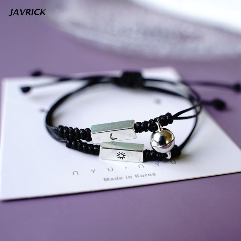 Attractive Handmade Round Couple Magnet Wrist Bracelet Women Lover 'S Stars Moon Charm Female Male Paired Friendship JewelryFashion Bracelets