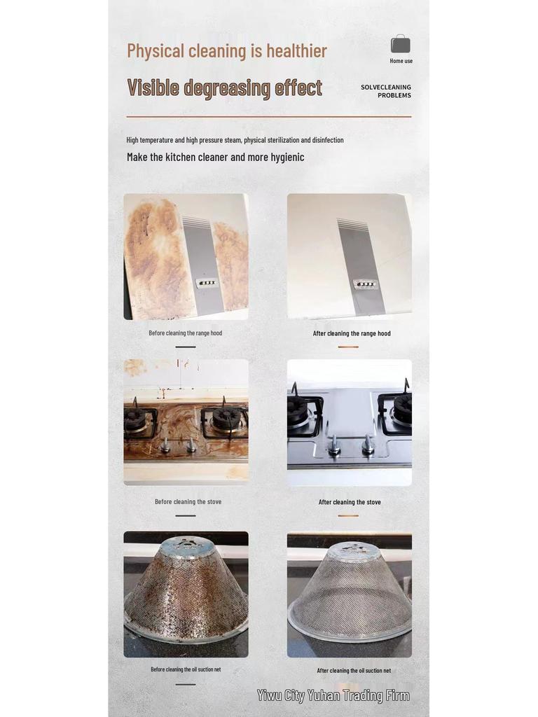 High-Pressure Steam Cleaner 2500W for Kitchens and Fabrics