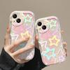 Smudge Colored Stars Suitable for Apple 16promax Anti-fall 14 Mobile Phone Case IPhone 13/11/12 Transparent 15