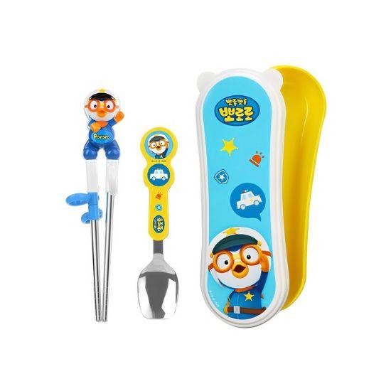 Edison Pororo Police Stainless Steel Cutlery Set - Right-Handed