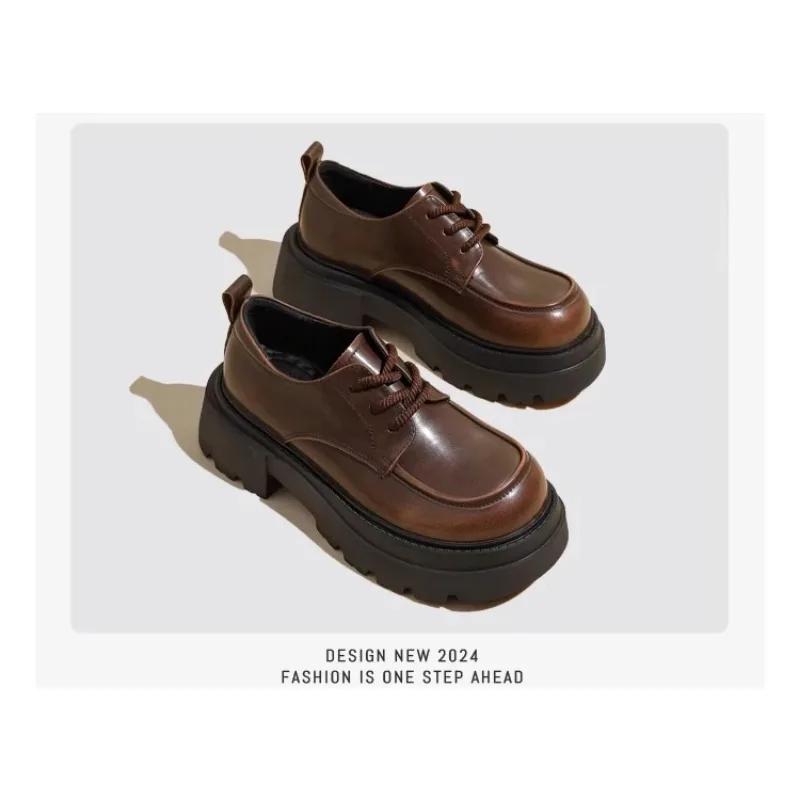 Mary Jane Kawaii Ladies Shoes  Round Toe Platform Heels Shoes Outdoor Party Solid Lovely Style for  Spring Autumn