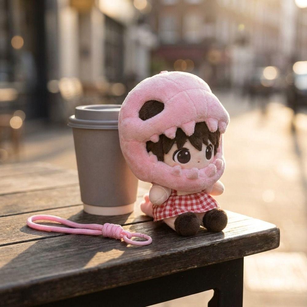 Creative Dinosaur Skeleton Plush Pendant Bag Hanging Charm Plush Hoodie Keychain  Doll Accessories