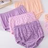5PCS Underpants Flower Cotton Panties High Waist Women Underwear Elderly Plus Size Briefs  Female
