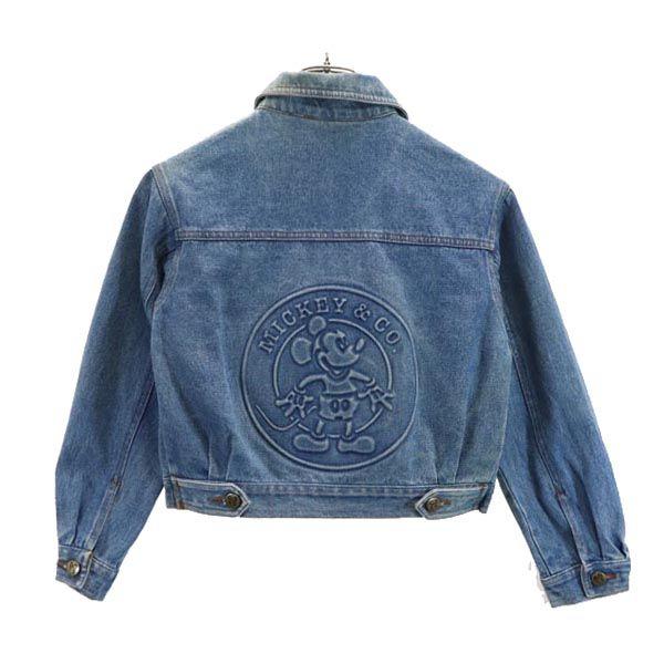 

Микки и компания. 90-е Старый Микки Маус 3D лого Джинсовая куртка S джинсы Женская Б/У