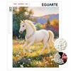 Elegant Horse Pearl Kit 5D DIY Round Rhinestone Art for Adults Relaxing Handmade Wall Decor Holiday Gift Frameless