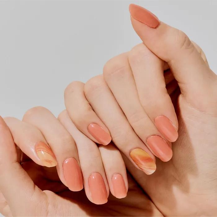 Maitai Orange Gel Nail