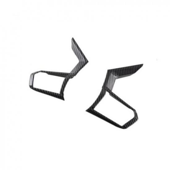 Carbon Fiber Car Steering Wheel Cover Trim For Mitsubishi Outlander 2022 2023