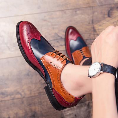 New Brand Men Dress Shoes High Quality Handmade Brogue Style Party Leather Wedding Shoes Men Social Leather Oxfords Formal Shoes