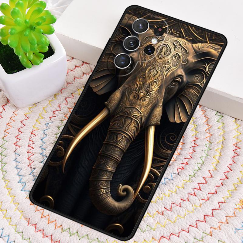 Elephant-Sepia Phone Case for Samsung Galaxy Note 10 Pro S26 Ultra S23 S24 FE S25 S21 S22 PLUS Shockproof Cove