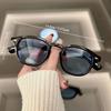 Round Vintage Sunglasses Women Men Brand Designer Rivet Sun Glasses Male Female Fashion Ocean Color Mirror