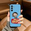 Cute Funny Mr B-Bean-es Black Soft Silicone Phone Case for Samsung Galaxy A73, A71, A72, A70, A53, A52, A51