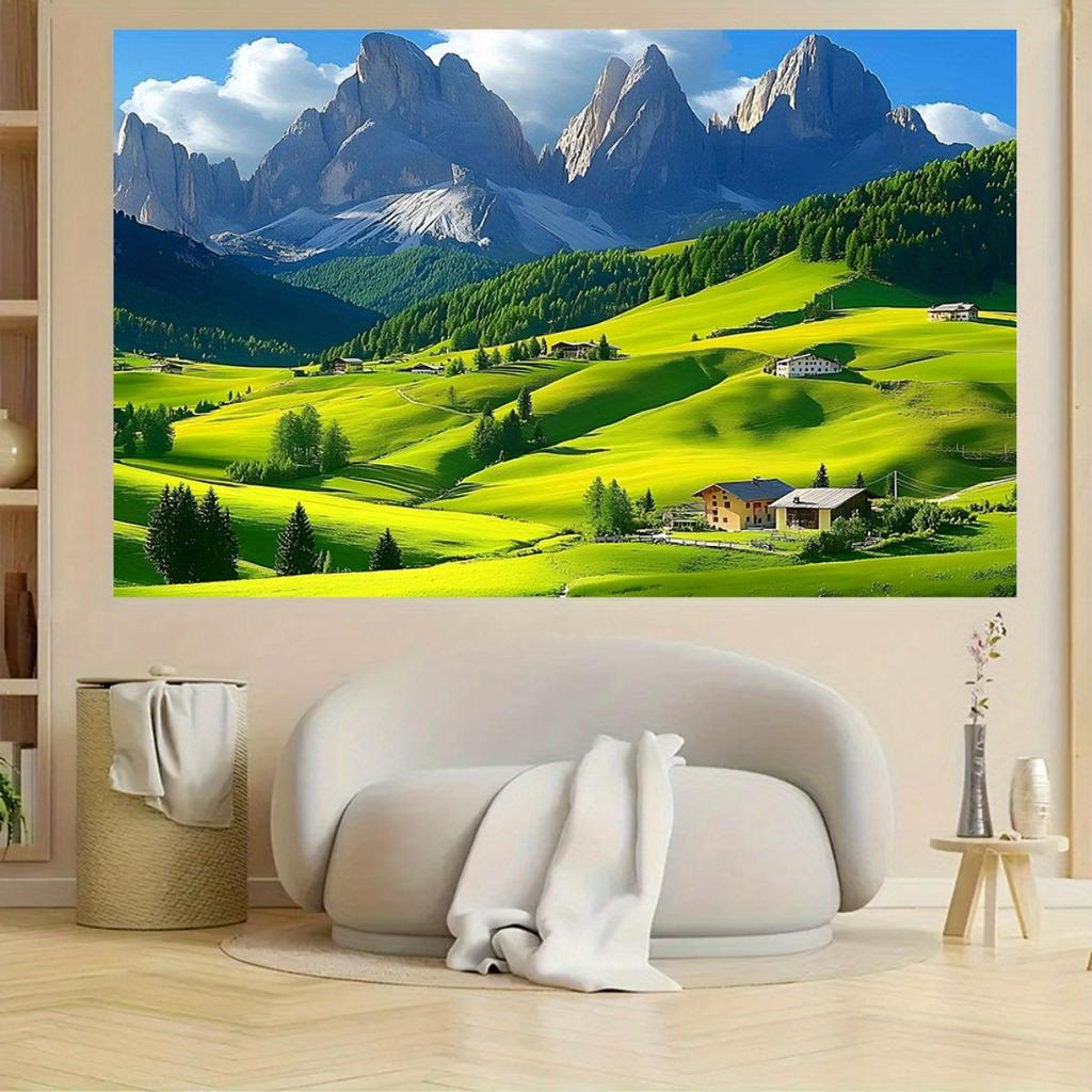2D Plane Magical Valley Background Fabric Suitable for Indoor and Outdoor Use Polyester Fiber Material