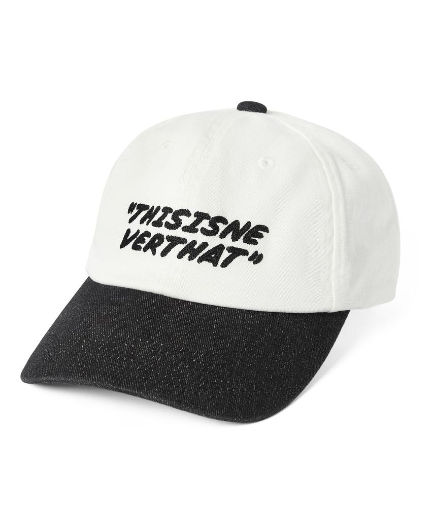 THISISNEVERTHAT Visor Denim Cap White/Black
